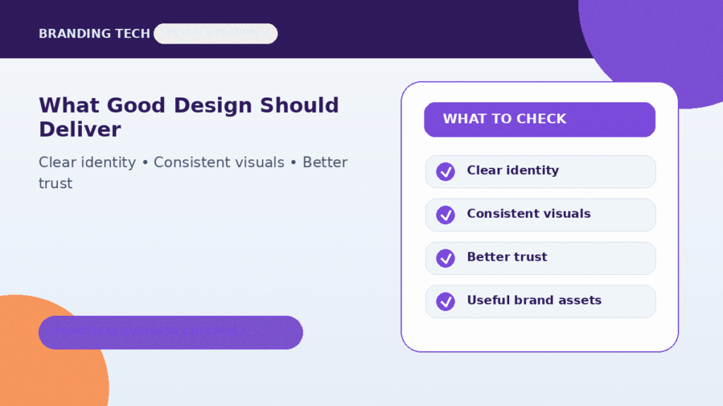 Good business design connects identity, consistency, and customer trust.
