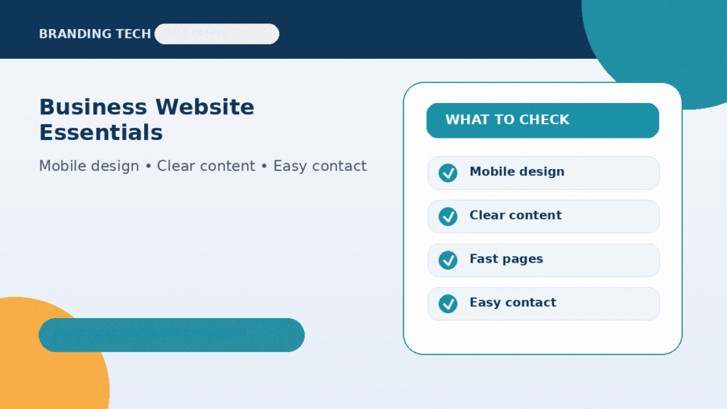 Essential features for a business website in Johor Bahru.